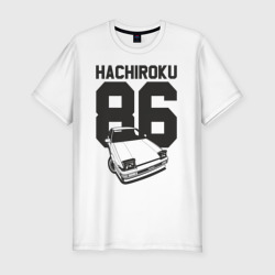 Мужская футболка хлопок Slim Toyota AE86 Hachiroku