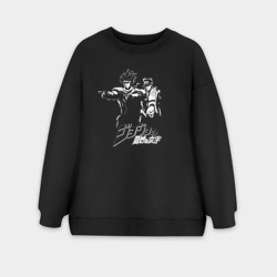 Женский свитшот oversize без начеса хлопок JoJo