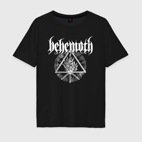 Мужская футболка хлопок Oversize Behemoth, цвет черный