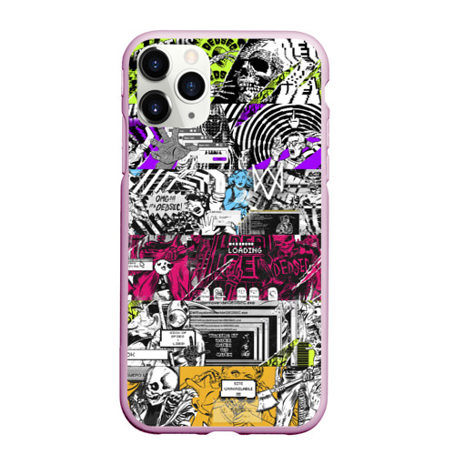 Чехол для iPhone 11 Pro Max матовый Watch Dogs 2: web, цвет розовый
