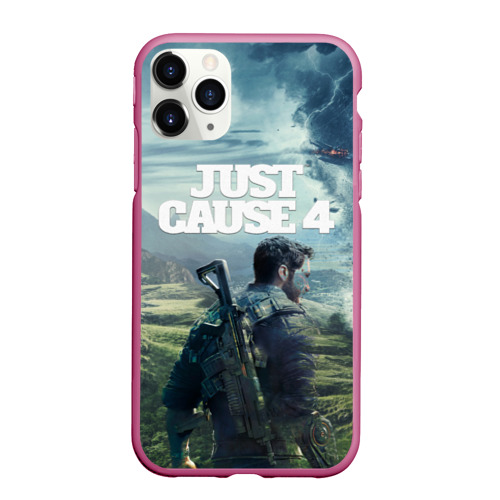 Чехол для iPhone 11 Pro Max матовый Just Cause 4, цвет малиновый