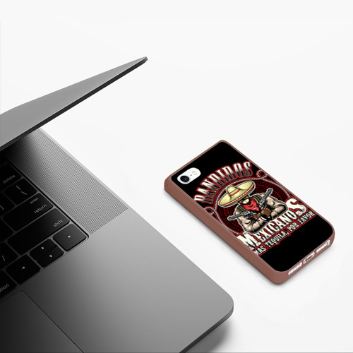Чехол для iPhone 5/5S матовый Bandidos, цвет коричневый - фото 5