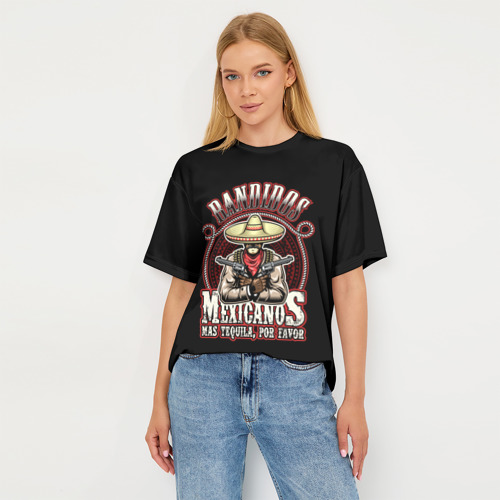 Женская футболка oversize 3D Bandidos, цвет 3D печать - фото 5