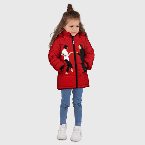 Зимняя куртка для девочек 3D Криминальное чтиво - фото 5
