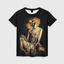 Женская футболка 3D Хэллоуинская клоуниха зомби