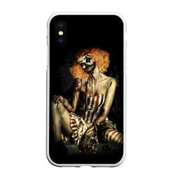 Чехол для iPhone XS Max матовый Хэллоуинская клоуниха зомби