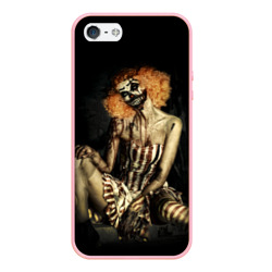 Чехол для iPhone 5/5S матовый Хэллоуинская клоуниха зомби