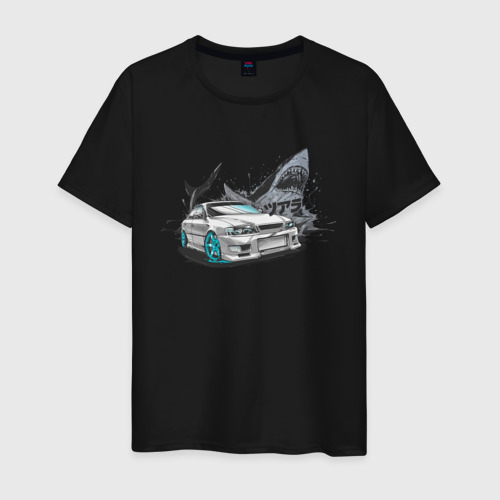 Мужская футболка хлопок Toyota Chaser 100, цвет черный