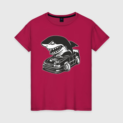 Женская футболка хлопок Акула в чайзере, Toyota chaser