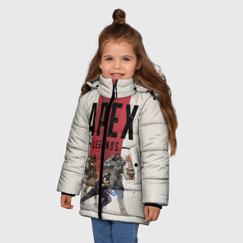 Зимняя куртка для девочек 3D Apex Legends Titanfall, цвет светло-серый - фото 3