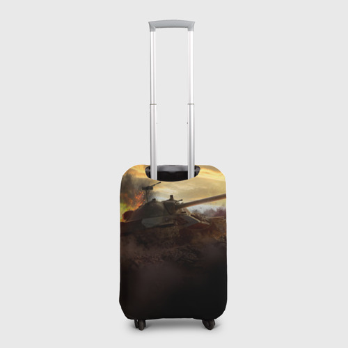 Чехол для чемодана 3D Танк на закате, цвет 3D печать - фото 2