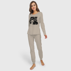 Женская пижама с лонгсливом хлопок JoJo - фото 2