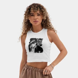 Женская укороченная майка-топ хлопок JoJo - фото 2