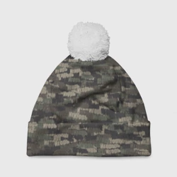 Шапка 3D c помпоном Именной камуфляж. Игорь