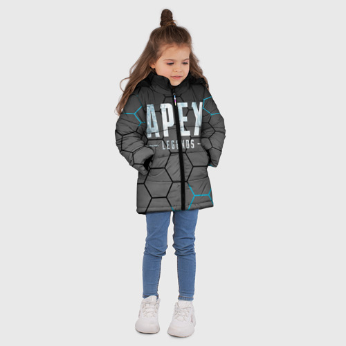Зимняя куртка для девочек 3D Apex Legends, цвет черный - фото 5