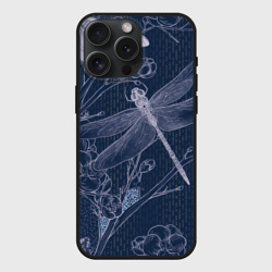 Чехол силиконовый для Apple iPhone 15 Pro Мax матовый Стрекоза