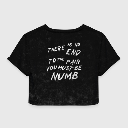 Женская футболка Crop-top 3D XXXtentacion (Numb), цвет 3D печать - фото 2