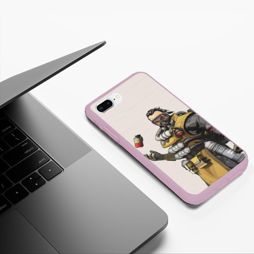 Чехол для iPhone 7Plus/8 Plus матовый Apex Legends, цвет розовый - фото 5