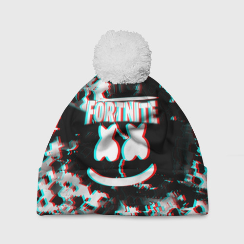 Шапка 3D c помпоном Fortnite & Marshmello, цвет 3D печать