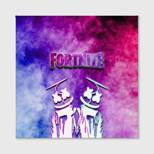 Холст квадратный FORTNITE & MARSHMELLO (COLOR)., цвет 3D печать - фото 2