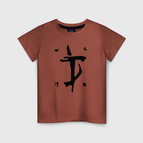 Детская футболка хлопок Doom, цвет кирпичный