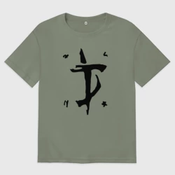 Женская футболка хлопок Oversize Doom