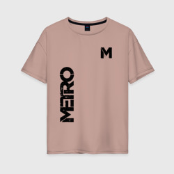 Женская футболка хлопок Oversize Metro