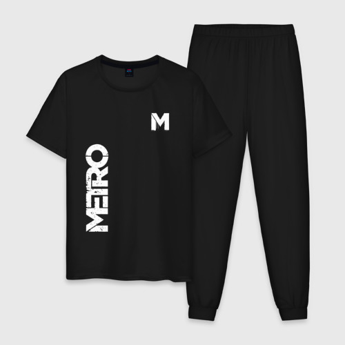 Мужская пижама хлопок METRO, цвет черный
