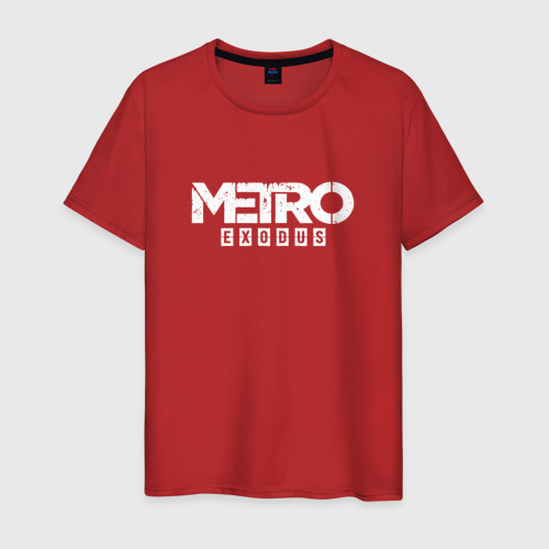Мужская футболка хлопок METRO EXODUS (НА СПИНЕ), цвет красный