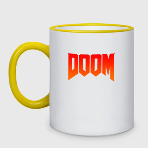 Кружка двухцветная DOOM, цвет Кант желтый