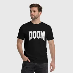 Мужская футболка хлопок Doom Дум лого - фото 3