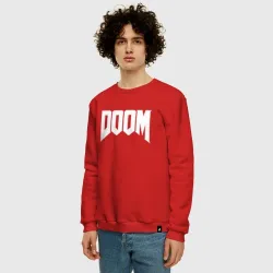 Мужской свитшот хлопок Doom Дум лого - фото 2