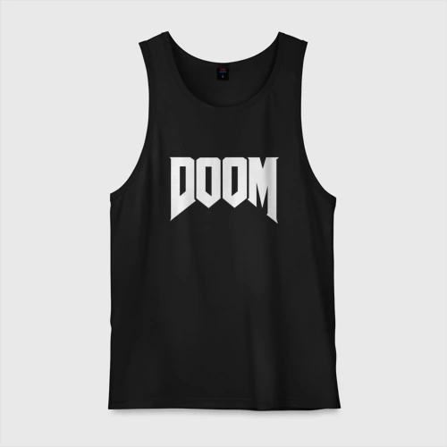 Мужская майка хлопок Doom Дум лого