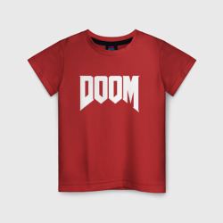 Детская футболка хлопок Doom Дум лого