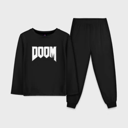 Детская пижама с лонгсливом хлопок Doom Дум лого