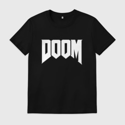 Мужская футболка хлопок Doom Дум лого