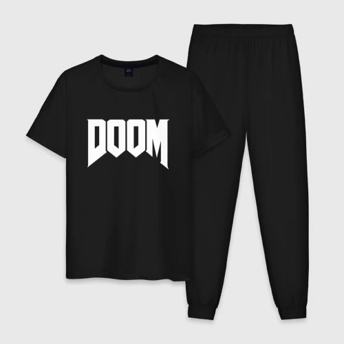 Мужская пижама хлопок Doom Дум лого