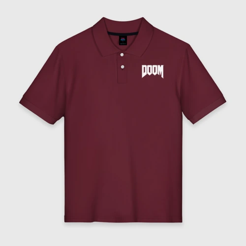 Мужское поло хлопок Doom Дум лого