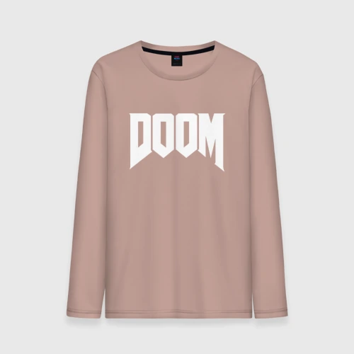 Мужской лонгслив хлопок Doom Дум лого