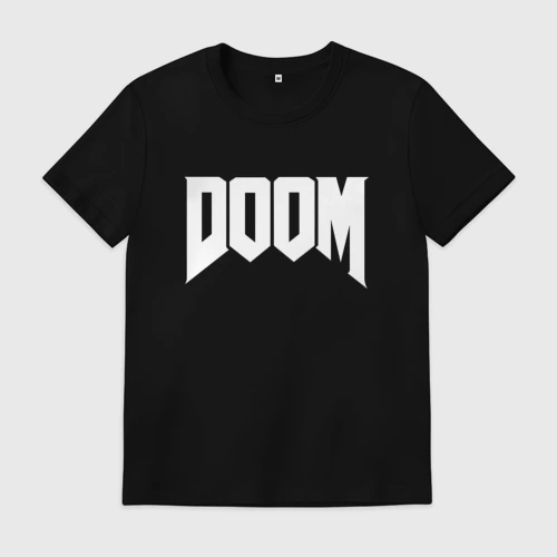 Мужская футболка хлопок Doom Дум лого