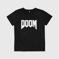Детская футболка хлопок Doom Дум лого