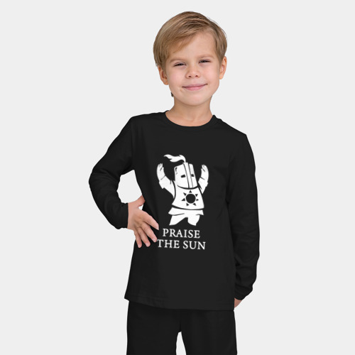 Детская пижама с лонгсливом хлопок Dark Souls, цвет черный - фото 3