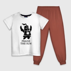 Детская пижама с белой футболкой Dark Souls