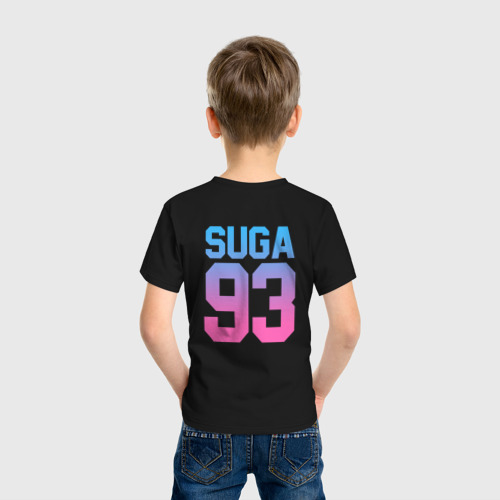 Детская футболка хлопок BTS SUGA, цвет черный - фото 4