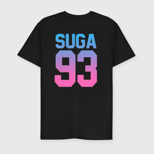 Мужская футболка хлопок Slim BTS SUGA, цвет черный - фото 2