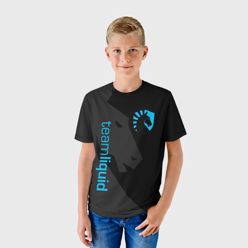 Детская футболка 3D с принтом TEAM LIQUID, фото на моделе #1