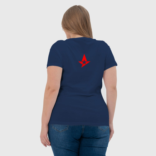 Женская футболка хлопок ASTRALIS (НА СПИНЕ), цвет темно-синий - фото 7