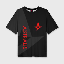 Женская футболка oversize 3D Astralis Астралис