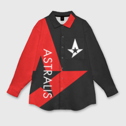 Женская рубашка oversize 3D Astralis