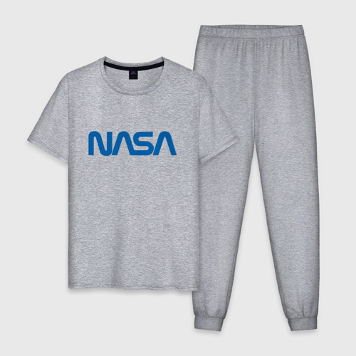 Мужская пижама хлопок с принтом NASA, вид спереди #2